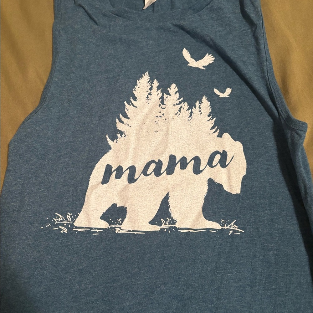Bella Canvas Blue 'Mama Bear' Tank Top